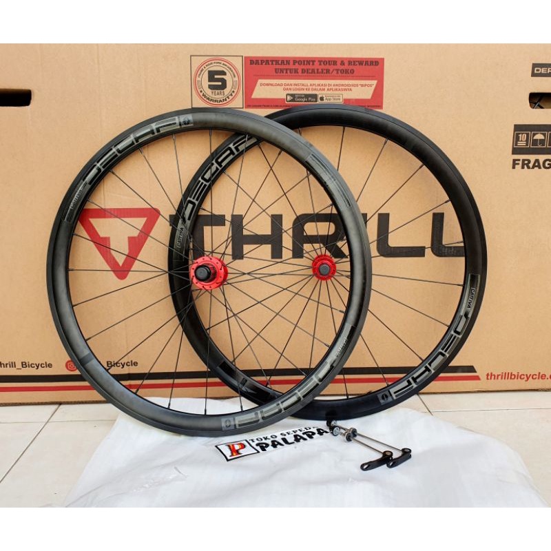 Jual Wheelset Roadbike DECAF 700C Rim Brake QR 40mm Sepeda Balap Freehub XLR8 Shopee Indonesia