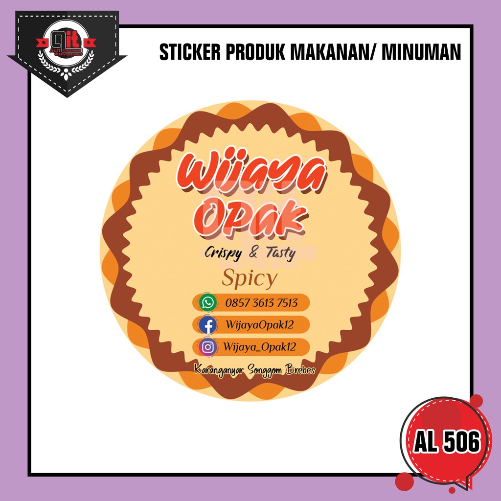Jual Sticker Label Snack Makanan Minuman Shopee Indonesia