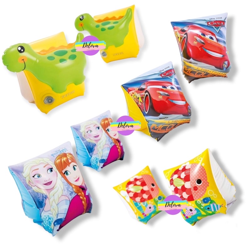 Brassards Gonflables Frozen - Sécurité Pour Enfants, Design Anna Et Elsa
