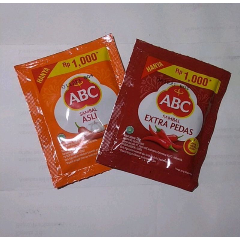 Jual Saus/Sambal Sachet ABC Kemasan 20 Gram 10 Pcs | Shopee Indonesia