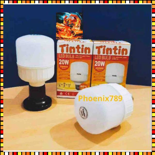 Jual Bohlam Lampu Led Tintin Watt Putih Led Bulb Cool Dayligth E