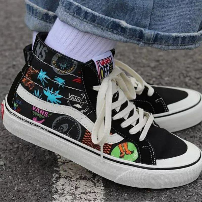 Jual VANS SK8 Hi 138 DECON SF V66 BLACK MULTI | Shopee Indonesia