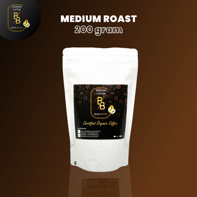 Jual Kopi Enema Organik Bersertifikat Medium Roast 200 gram Black Brown ...