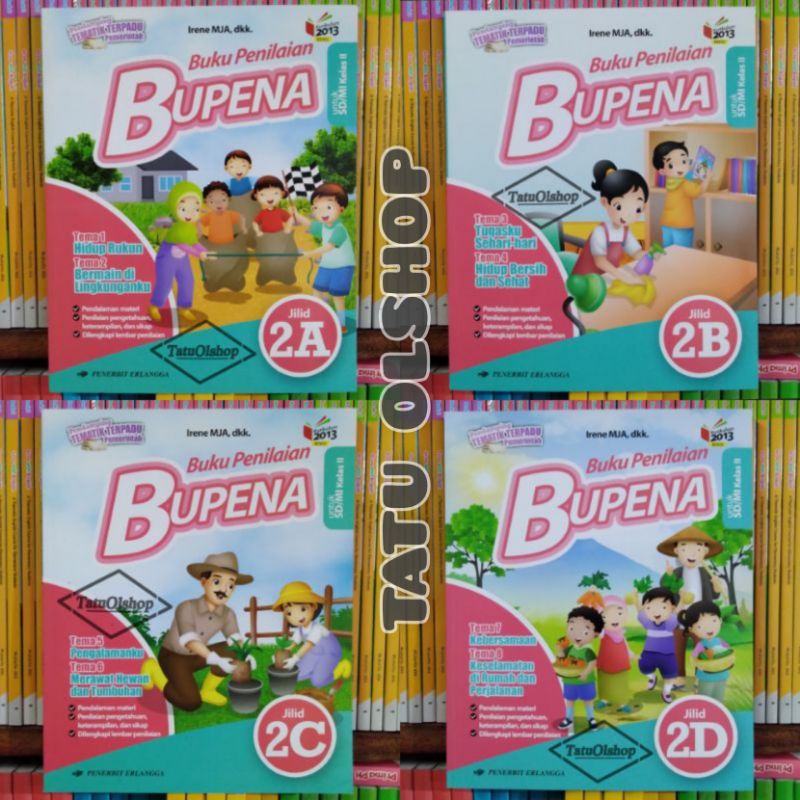 Jual Buku Bupena SD Kelas 2 Jilid 2a 2b 2c 2d Kurikulum 2013 Revisi ...