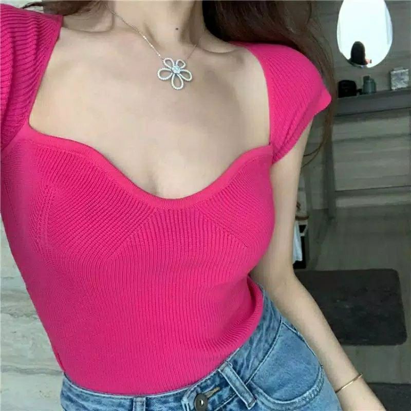 トップス the red thread S open knit tops heart S open knit tops heart theredthread（Jual Heart Top / knit
