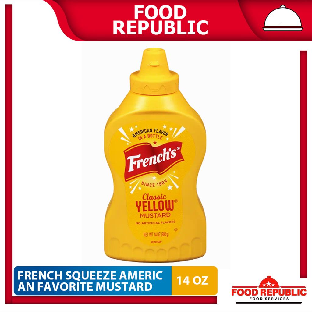 Jual FRENCH SQUEEZE AMERICAN FAVORITE MUSTARD 14 OZ YELLOW MUSTARD