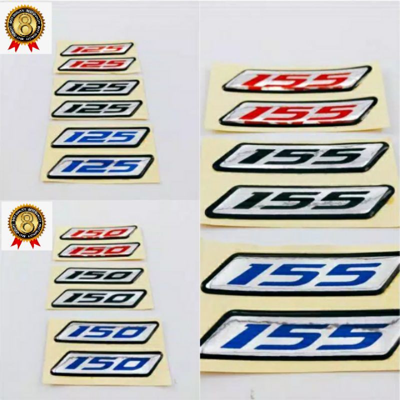Jual Emblem Sticker Timbul Logo 125 150 155 pilihan warna | Shopee ...