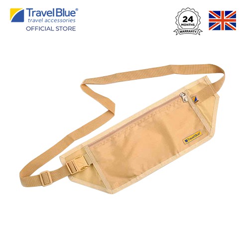 Jual Travel Blue Security Lightweight Money Belt Tas Pinggang