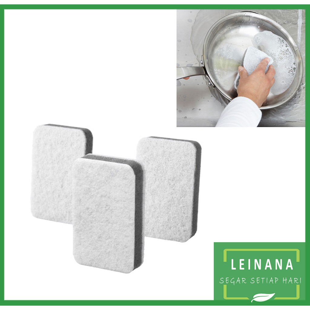 Jual Spons Dua Sisi Lembut Dan Sisi Kasar 1 Set Isi 3 BH SPONS CUCI
