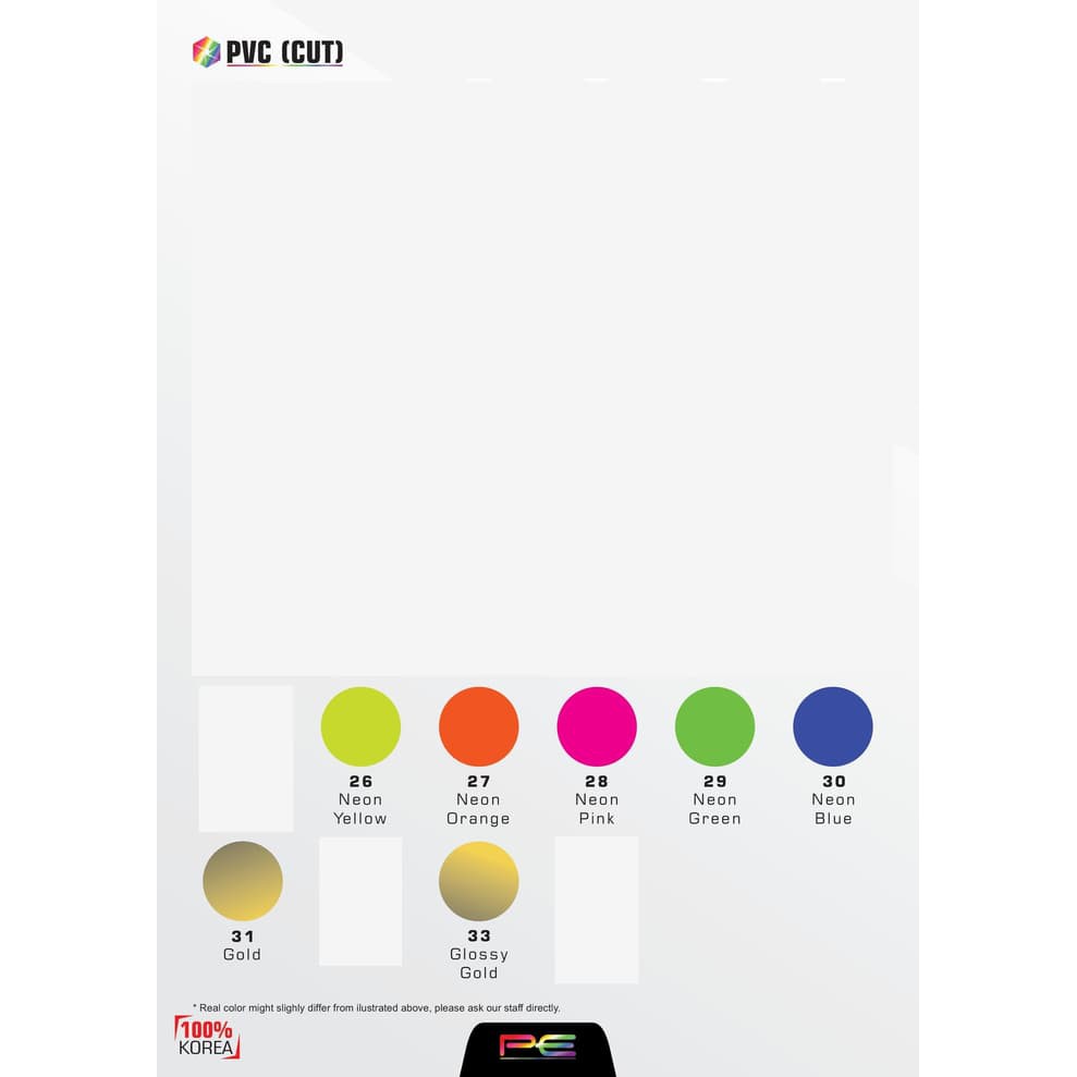 Jual POLYFLEX PVC KOREA GOLD & NEON ( ROLL ) | Shopee Indonesia