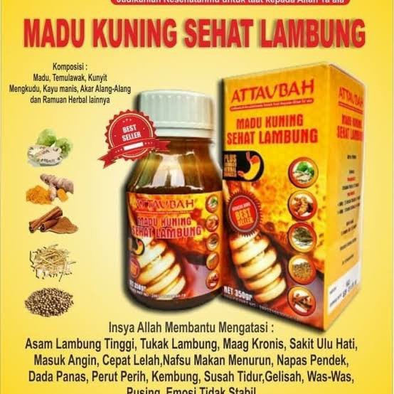 Jual Madu Kuning At Taubah Herbal Gerd Magh Sehat Obat Lambung Paling Ampuh Shopee Indonesia 7859