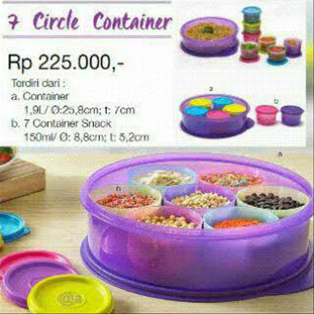 Jual 7 circle container tupperware | Shopee Indonesia