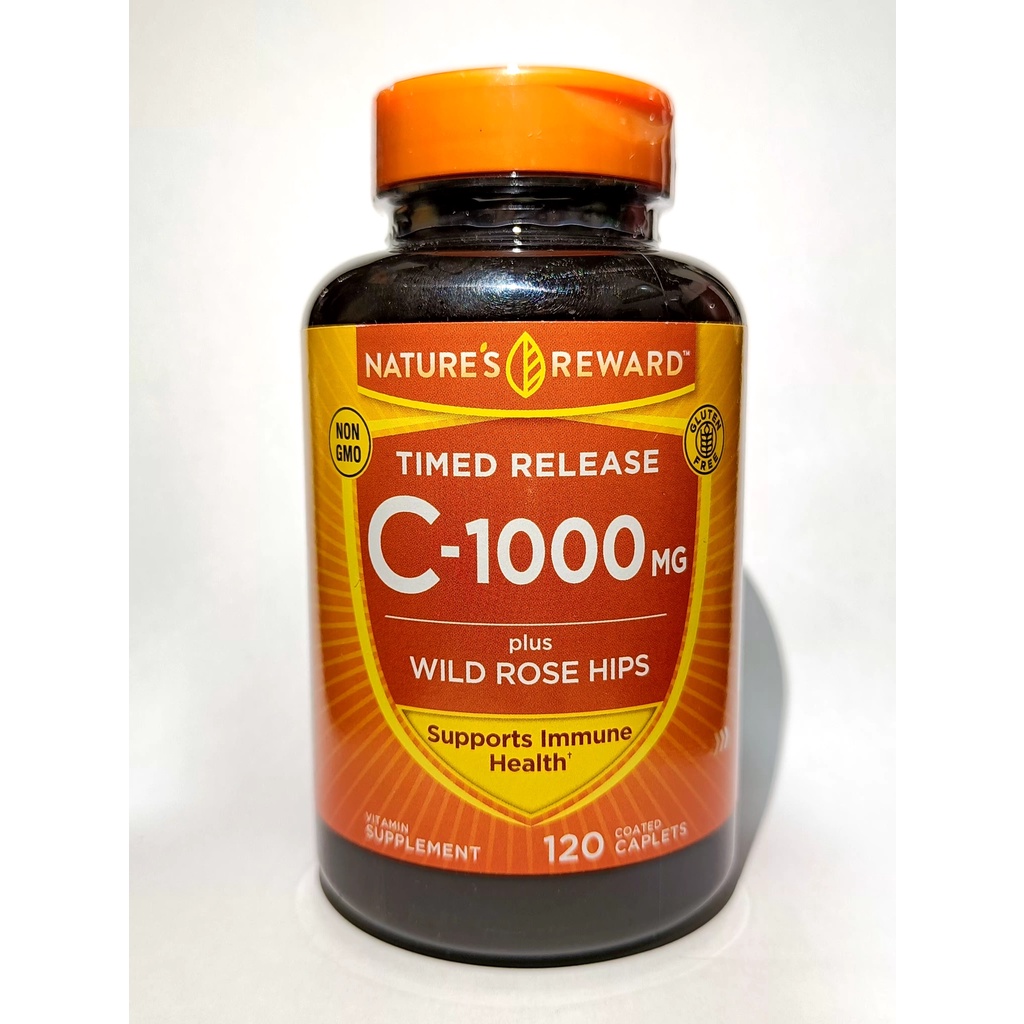 Jual Piping Rock Nature's Reward Vitamin C 1000 mg with Rose Hips Timed