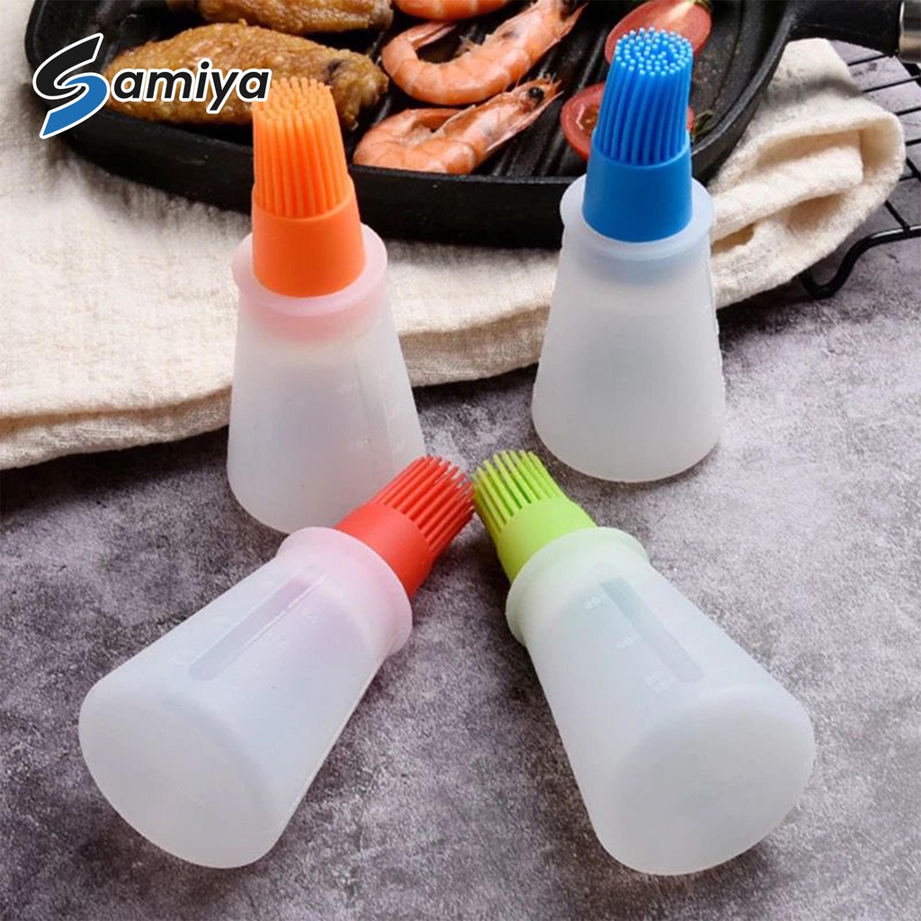Jual silicone oil bottle brush grill BBQ / kuas botol tempat bumbu ...