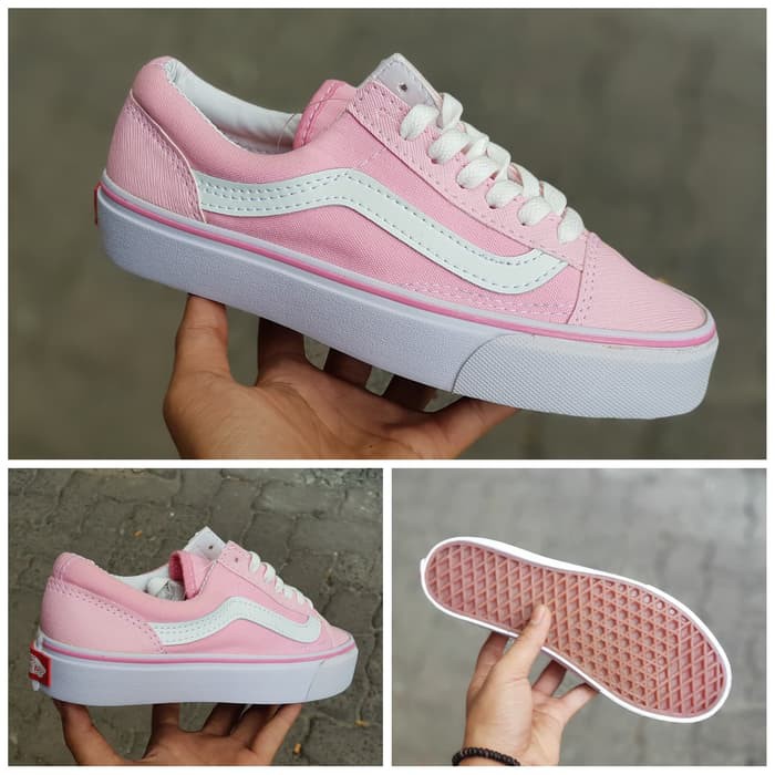 Vans store pink putih