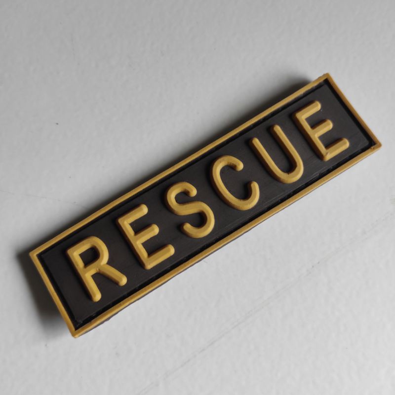 Jual PATCH RUBBER TULISAN RESCUE PRAMUKA/TEMPELAN EMBLEM KARET VELCRO ...