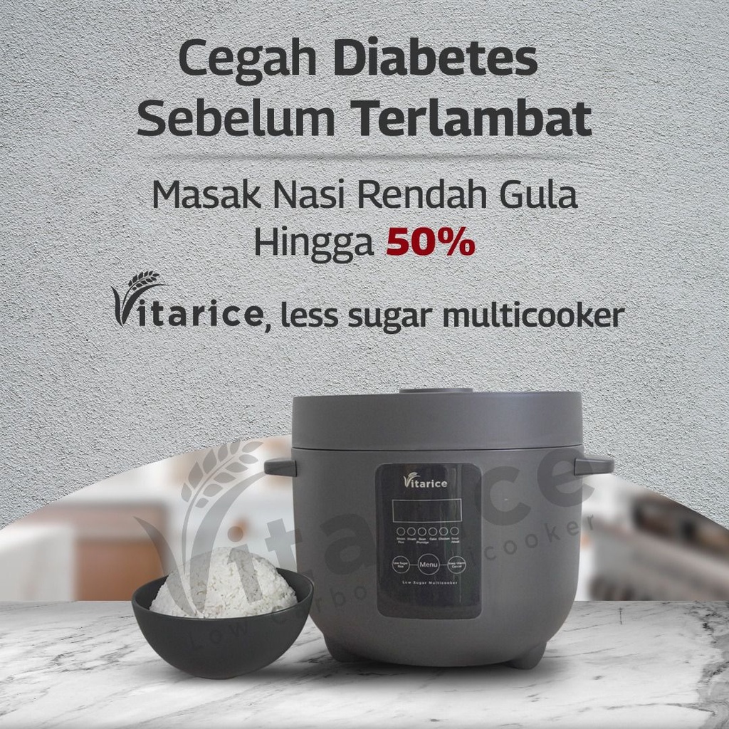 Jual Vitarice Low Carbo T6 Rice Cooker Penanak Nasi Sehat Rendah Gula