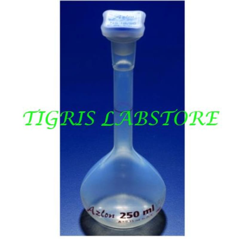 Jual VOLUMETRIC FLASK 1000mL Class A PMP ISO 1042 AZLON Shopee Indonesia
