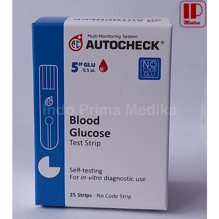 Jual STRIP AUTOCHECK GULA DARAH / STIK AUTO CHECK BLOOD GLUCOSE REFILL ...