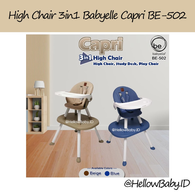 Jual Babyelle Capri BE-502 High Chair Kursi Makan Meja Belajar Bayi ...