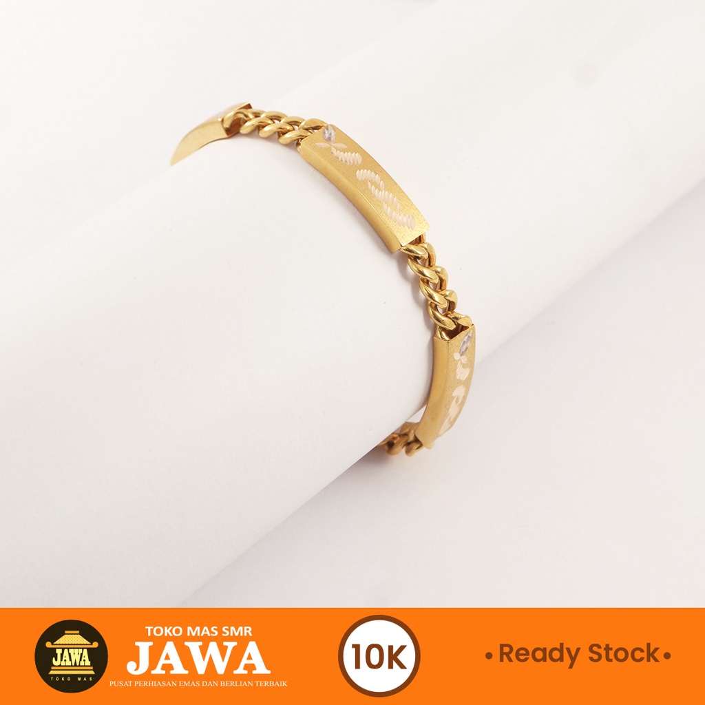 Jual Gelang Emas Bracelet Hollow Plat Kadar 10k Toko Mas Jawa Shopee