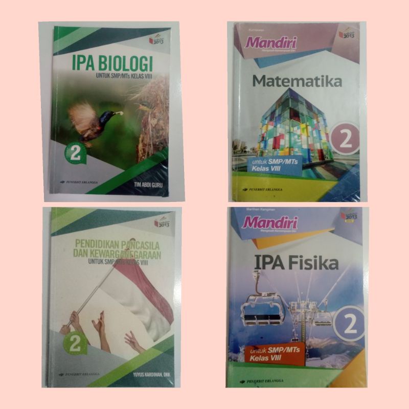 Jual Buku Pelajaran ERLANGGA Kelas 8 SMP ( Mandiri Matematika,Ppkn,IPA ...