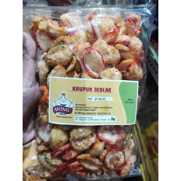 Jual Krupuk Seblak Pedas Merek Aning Camilan Pedas Kripik Pedas Krupuk