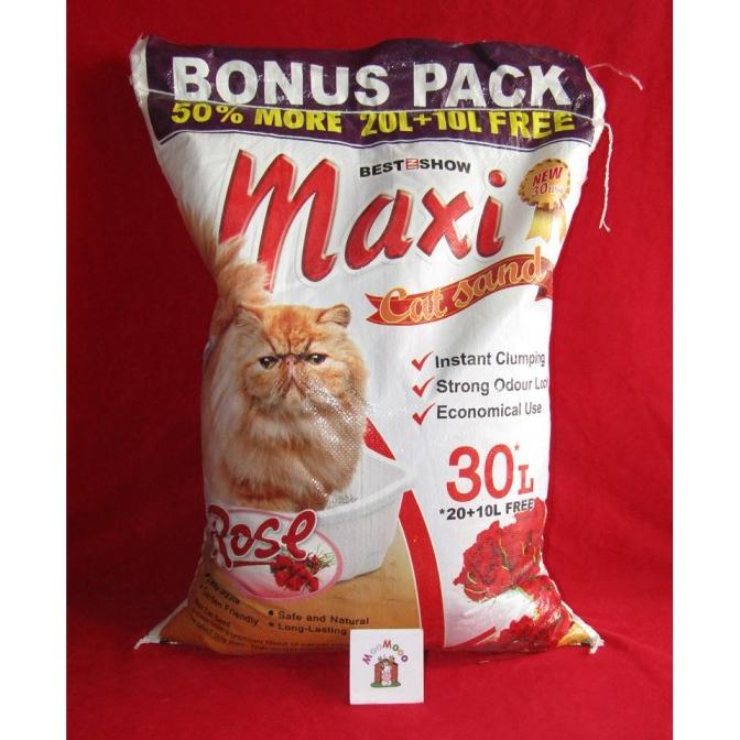 Jual PASIR MAXI CAT SAND 30L - PASIR KUCING WANGI GUMPAL CAT SAND ...