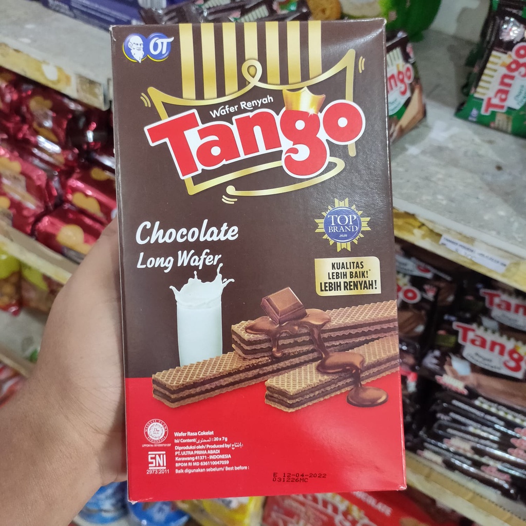 Jual TANGO Wafer Renyah Rasa Chocolate / Coklat 7gr Isi 20pcs / Box ...