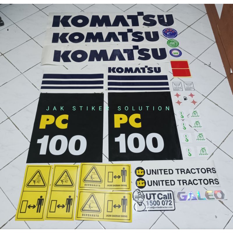 Jual Stiker Excavator Komatsu Pc100 7 Sticker Alat Berat Shopee Indonesia 1277