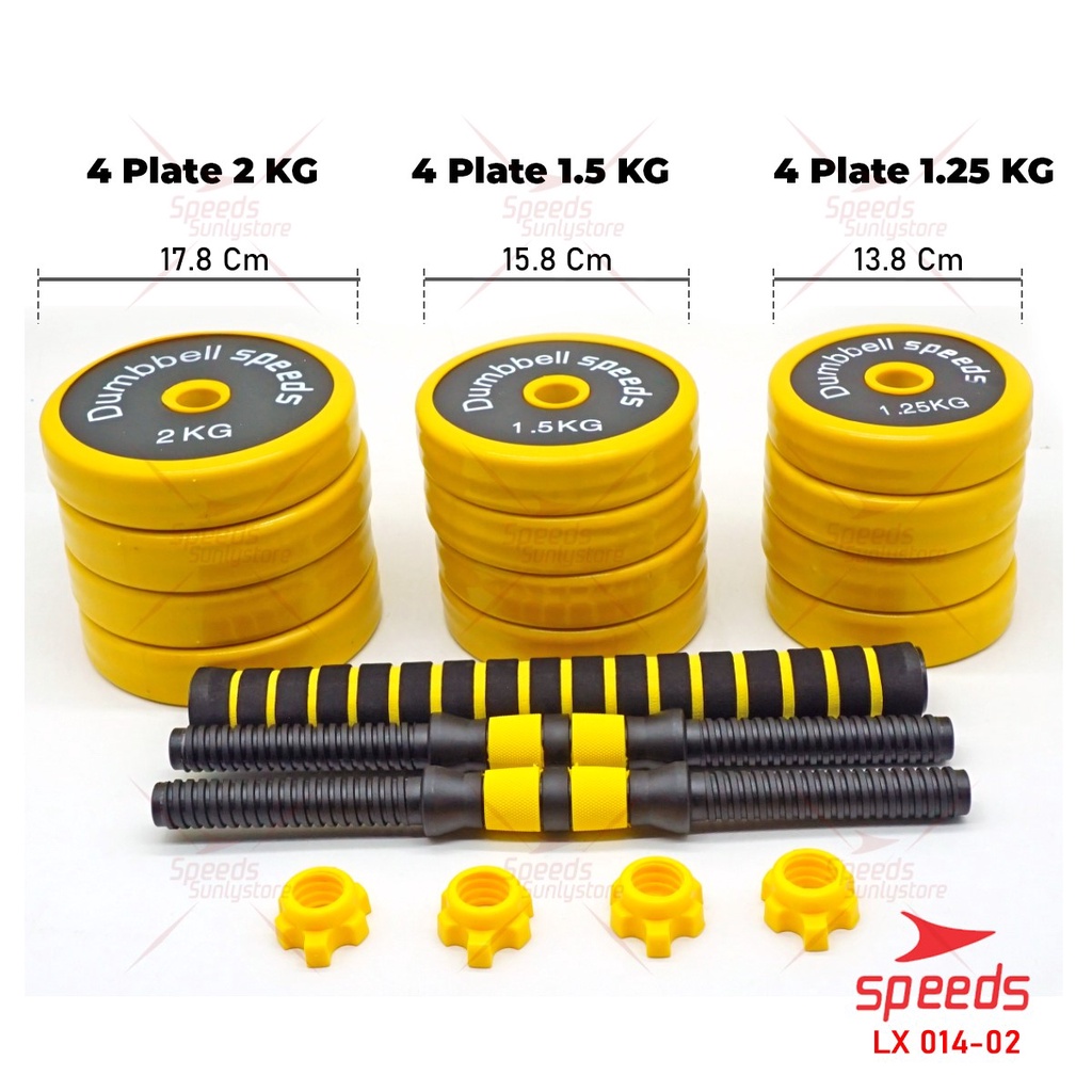 Jual Speeds Dumbell Karet Kg Barbel Set Max Tiang Angkat Beban Fitness Shopee Indonesia