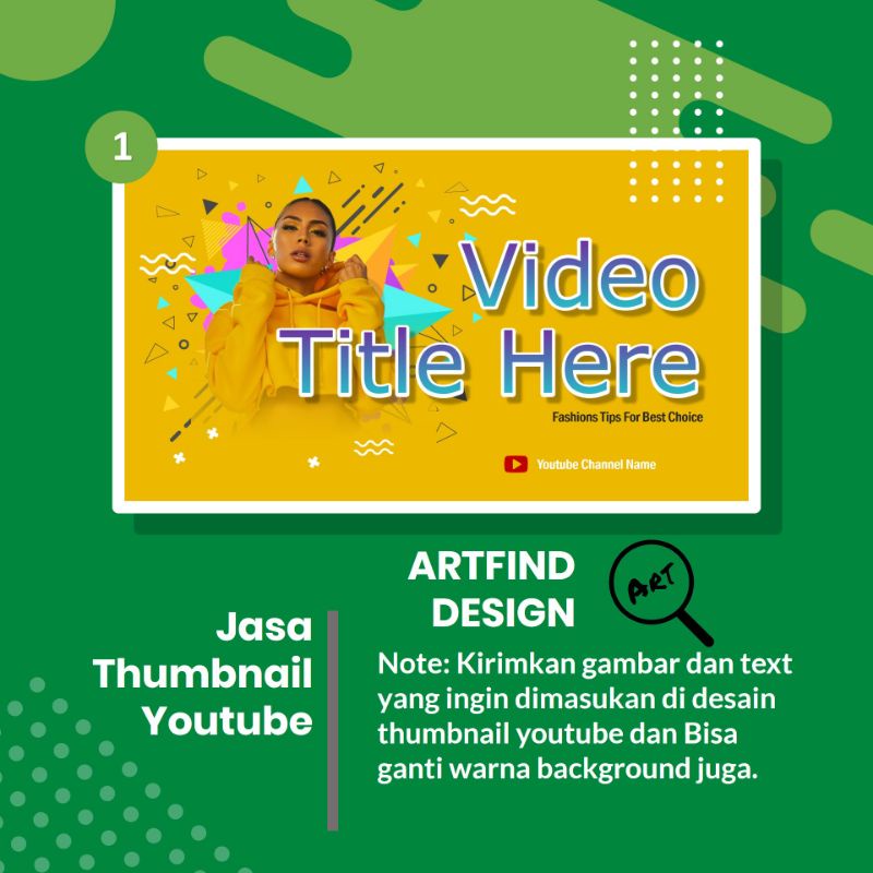 Jasa desain thumbnail youtube Keren Satuan Murah Kekinian Trendy Part 1