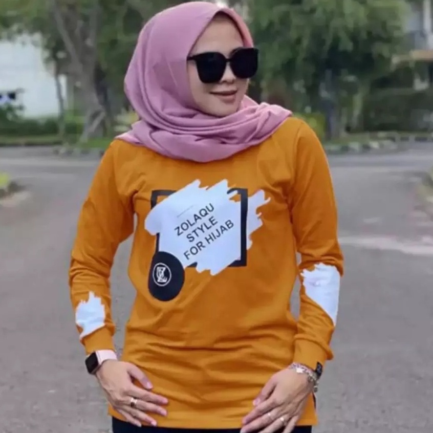 Jual KAOS LENGAN PANJANG ZOLAQU KAOS HIJAB ZOLAQU PANJANG M - L - XL