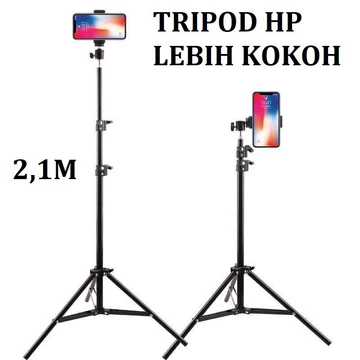 Tripod Handphone Camera Besi Kokoh Max 2.1 Meter Selfie Vlog Kaki Stabilizer Potrai Lanscape
