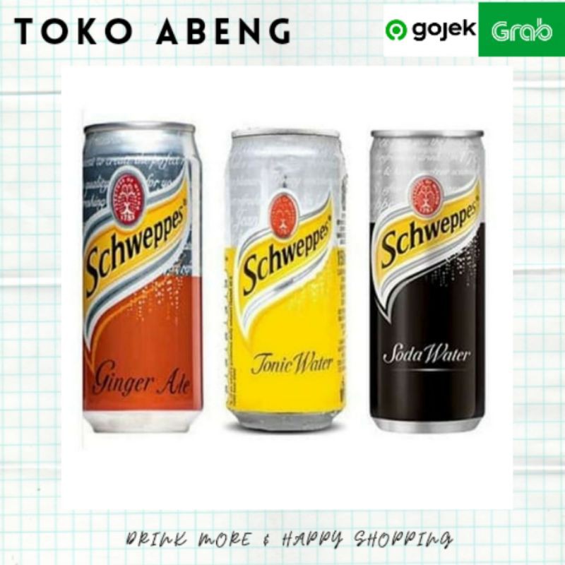 Jual Schweppes Kaleng Isi 6 Kaleng ( Air Soda , Ginger Ale , Tonic ...