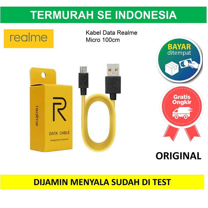 Jual Kabel Data Realme Micro Usb Cable Fast Charging Warna Kuning 1 ...