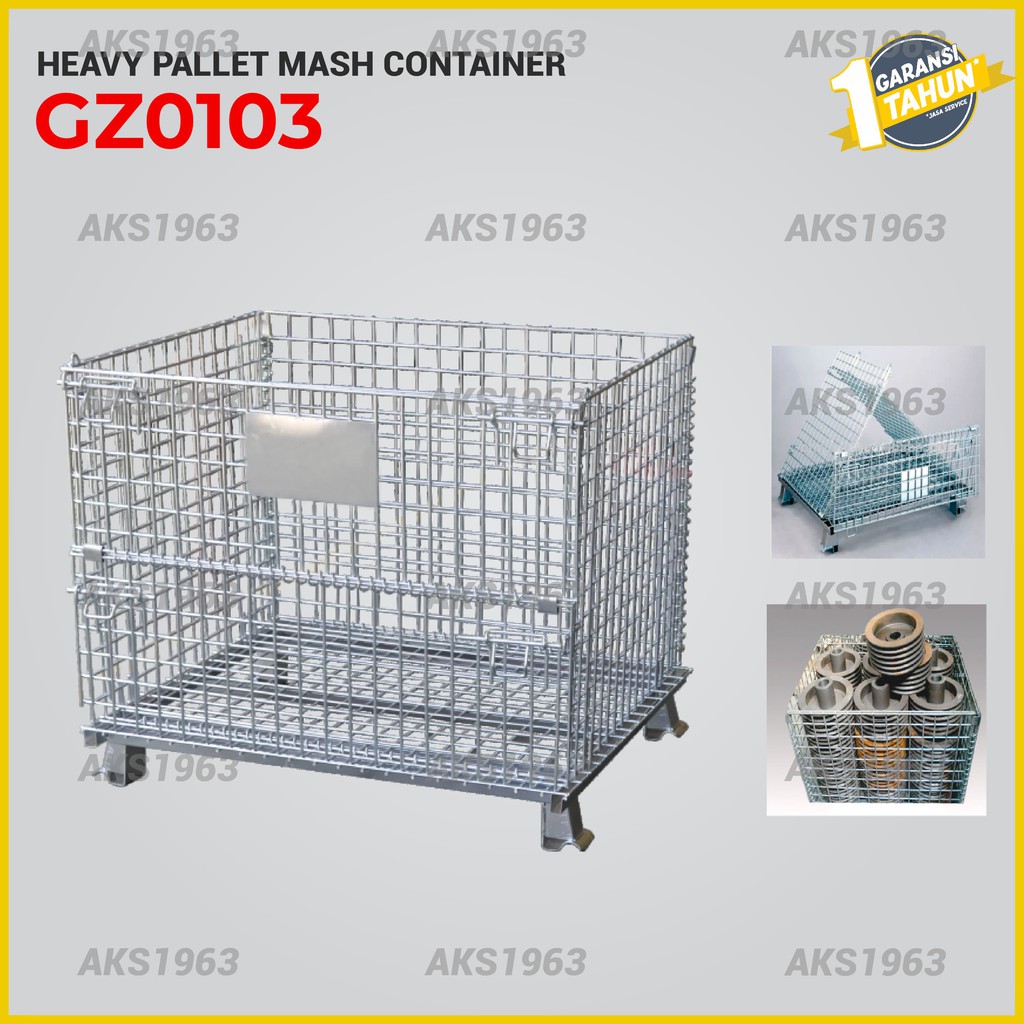 Jual Rak Lipat Keranjang Pallet Mash Container Ukuran 5 x 80 x 70 cm ...