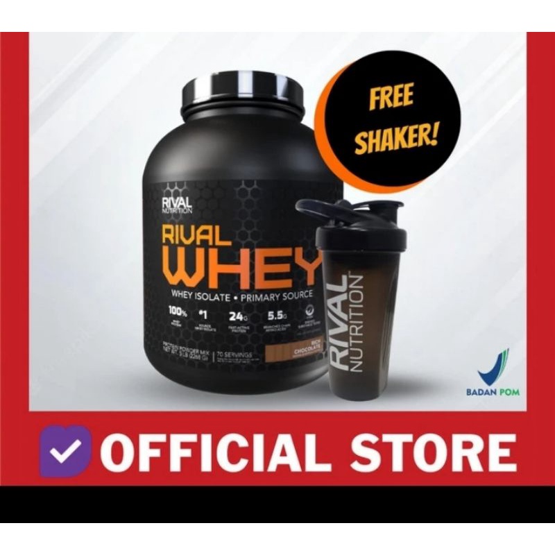 Jual Rival nutrition whey 5lb 100% whey protein 5 lb | Shopee Indonesia