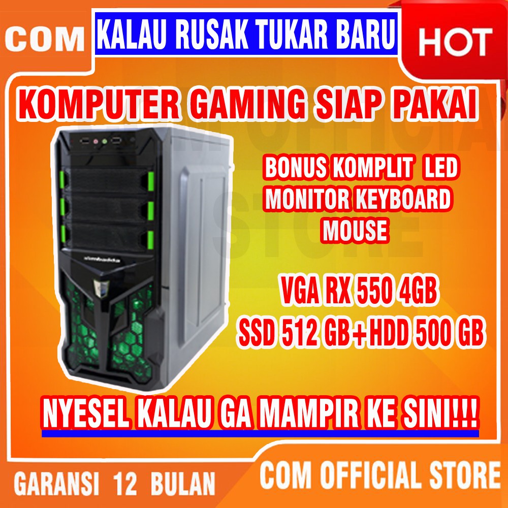 Jual Paket Pc Komputer Computer I Fullset Gaming Editing Desain Rakitan Murah Garansi Tahun