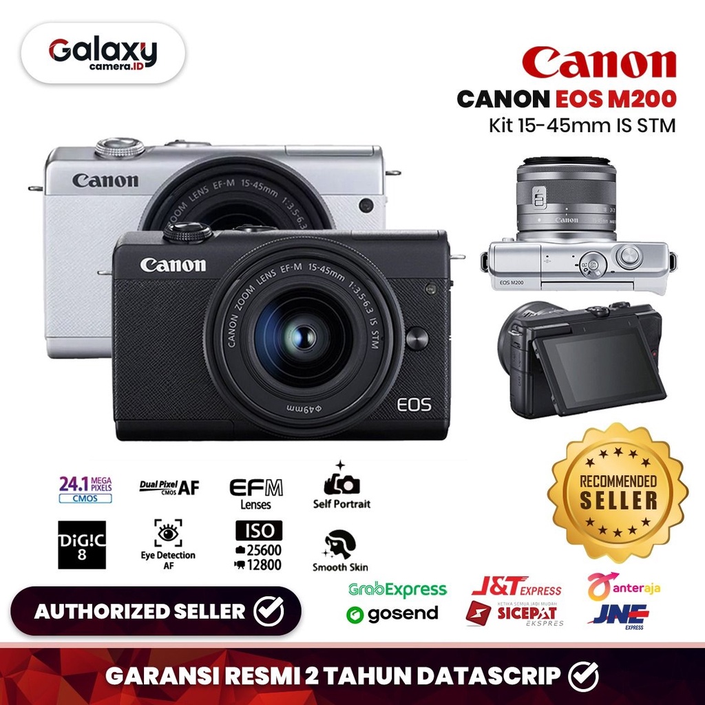 Jual Canon EOS M200 Kit 15-45mm | Shopee Indonesia