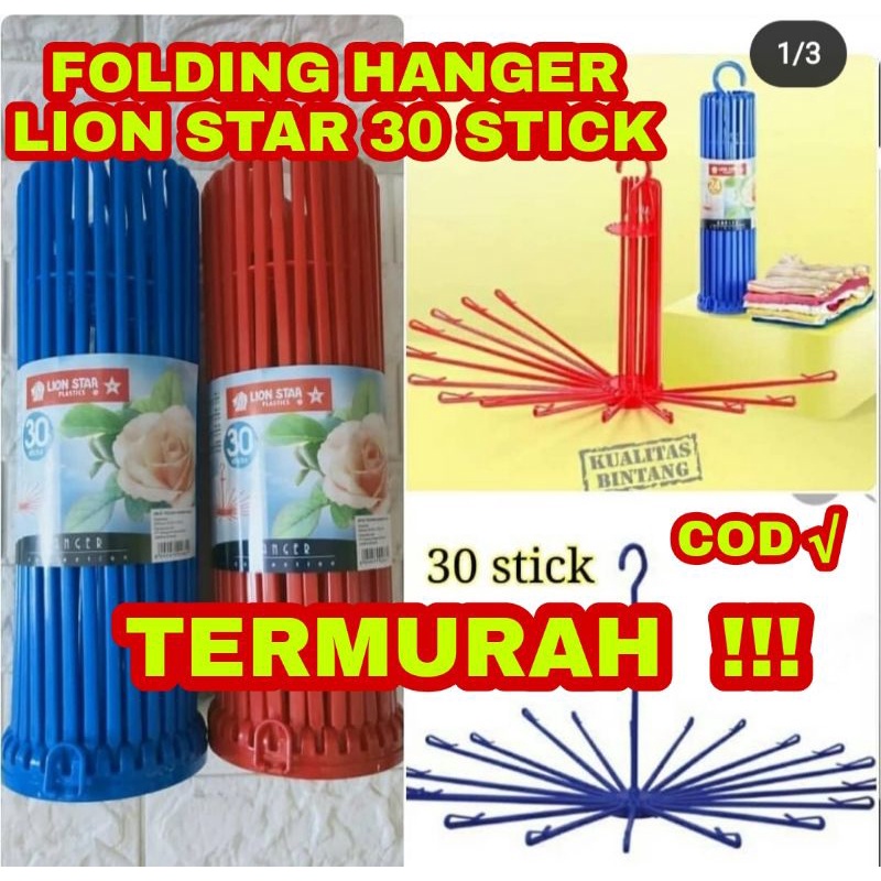 Jual FOLDING HANGER LION STAR 30 STICK Shopee Indonesia