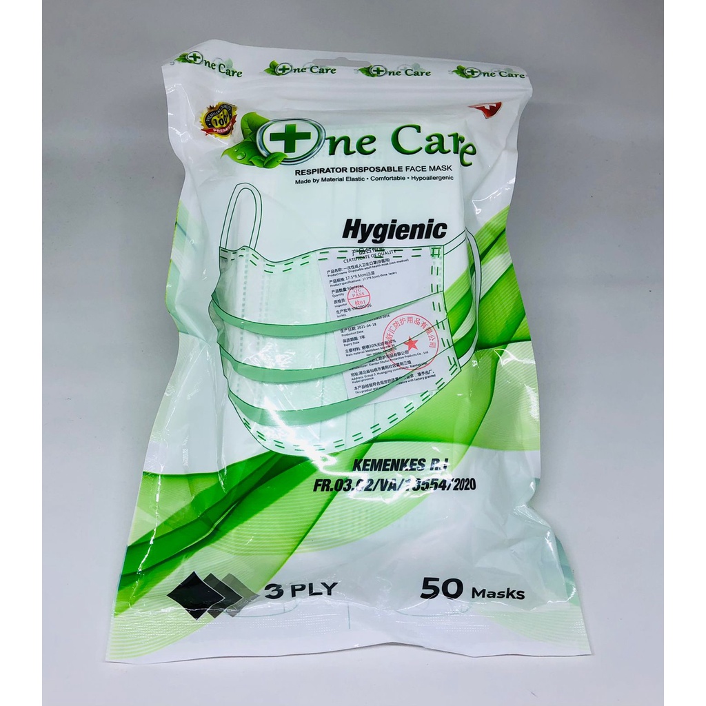 Jual Onecare Masker 3ply SACHET POUCH earloop Kemenkes Best Quality ...