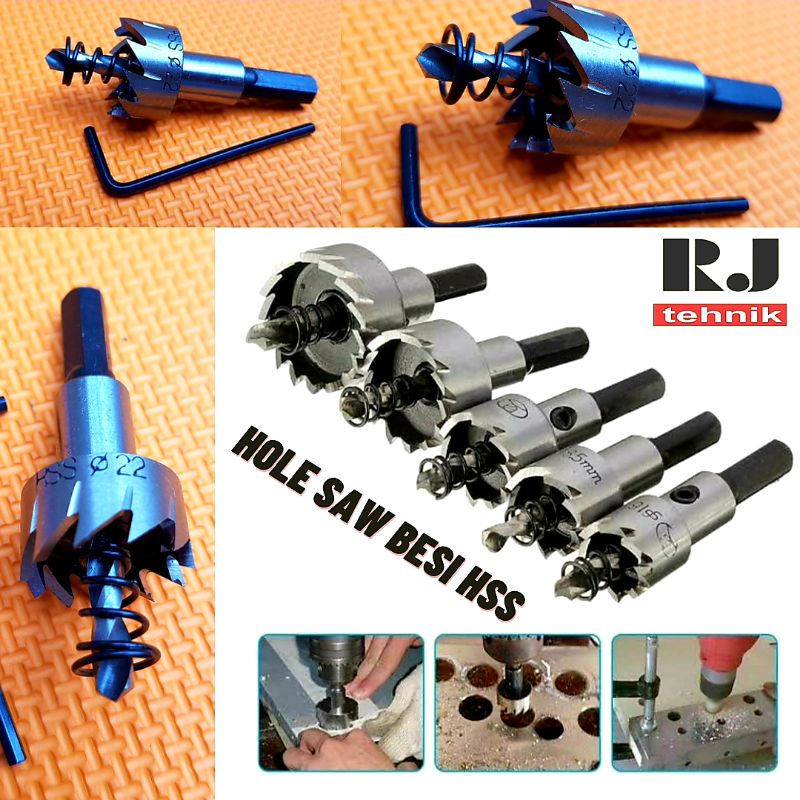Jual Hole Saw Besi HSS / TCT Mata Bor Pelubang Besi Stainless Ukuran 19