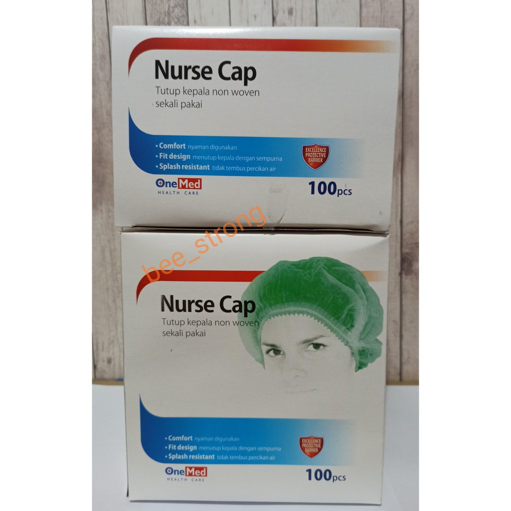 Jual Nurse Cap/Topi Perawat/Penutup Kepala Onemed Isi 100pcs | Shopee ...