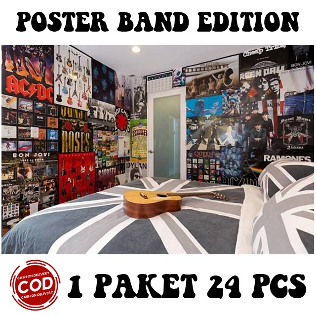 Jual Poster Dinding Band Edition Wallart Dekorasi Dinding 1 Paket Isi ...