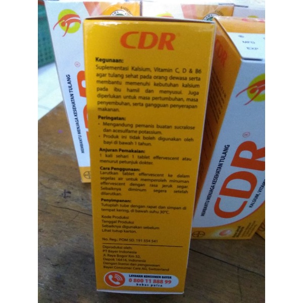 Jual CDR EFFERVESCENT 10 TABLET I Bantu Jaga Tubuh dan Tulang Sehat ...