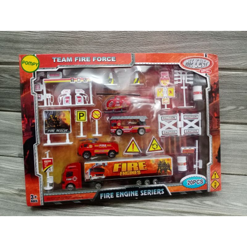 Jual pompy MAINAN TEAM FIRE FORCE/FIRE ENGINE SERIES DIE-CAST METAL ...