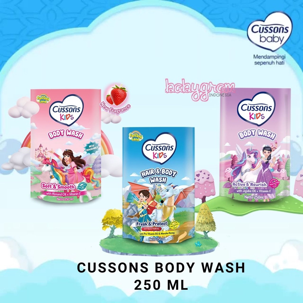 Jual Cussons Kids Body Wash 250ml REFILL / Kid Body Wash / Cusson Sabun ...