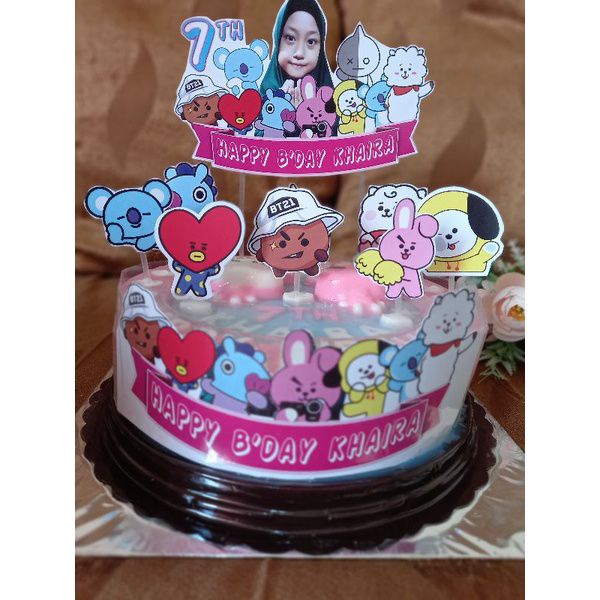 Jual PUDING ULTAH KARAKTER BT21 + TOPPER | Shopee Indonesia