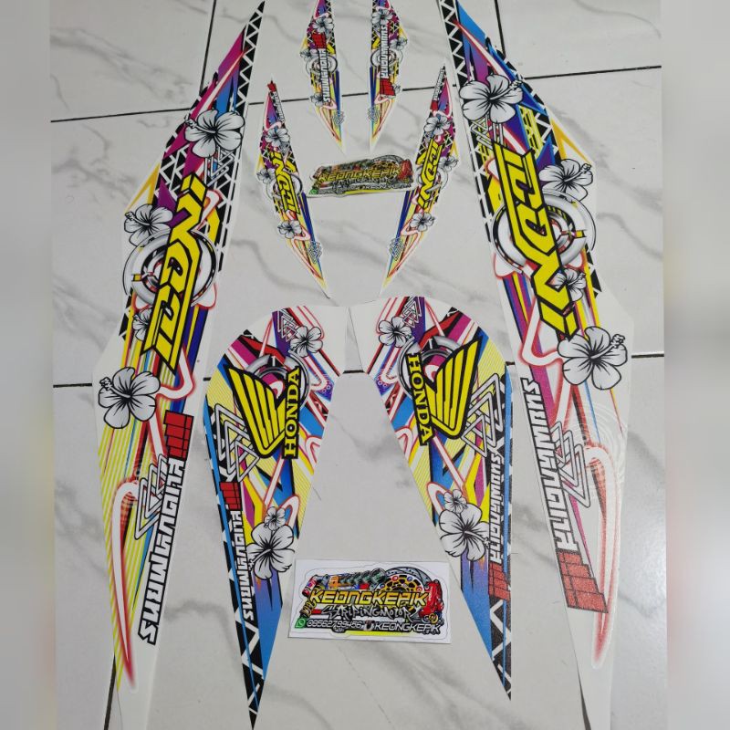 Jual (BISA COD) STRIPING STIKER LIS VARIASI MOTOR HONDA NEW BEAT EPS ...